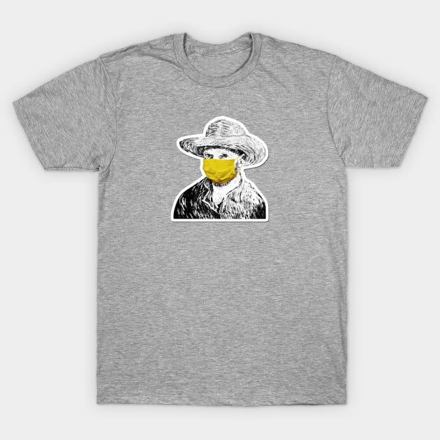 Van Gogh Wearing Mask T-Shirt by SybaDesign